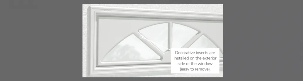 Sherwood Decorative Insert, 40"x 13" or 41" x 16", available for door R-16, 3 layers - Polystyrene,  2 layers - Polystyrene and Non-insulated